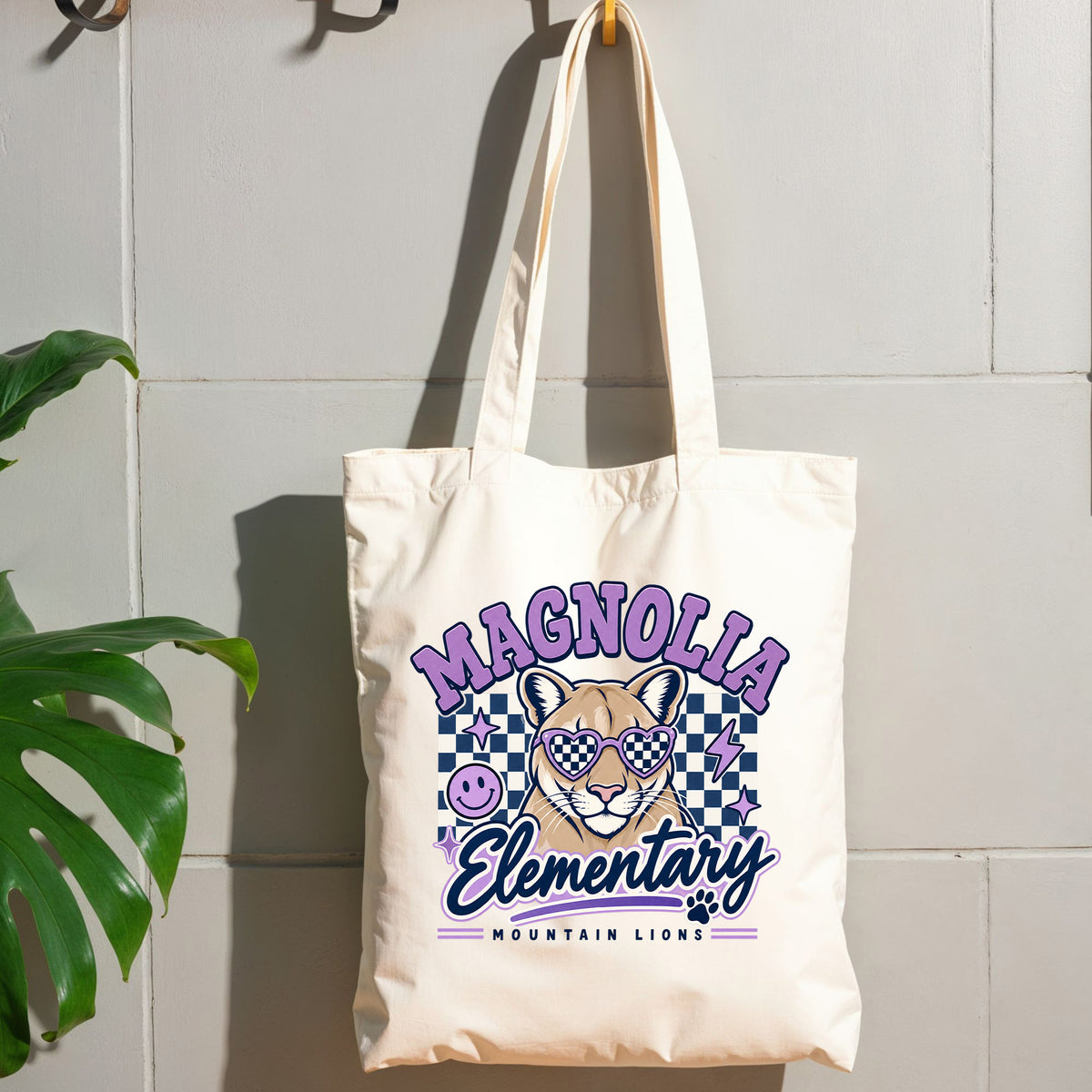 Magnolia Elementary – Mountain Lion Spirit Tote Bag 💜🐾