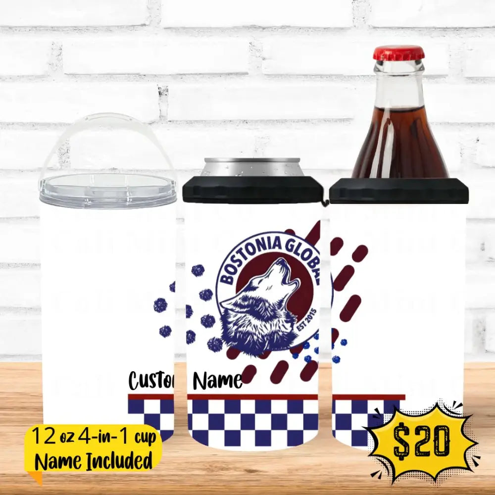 Bostonia 4-In-1 Tumbler- Checkered Drinkware