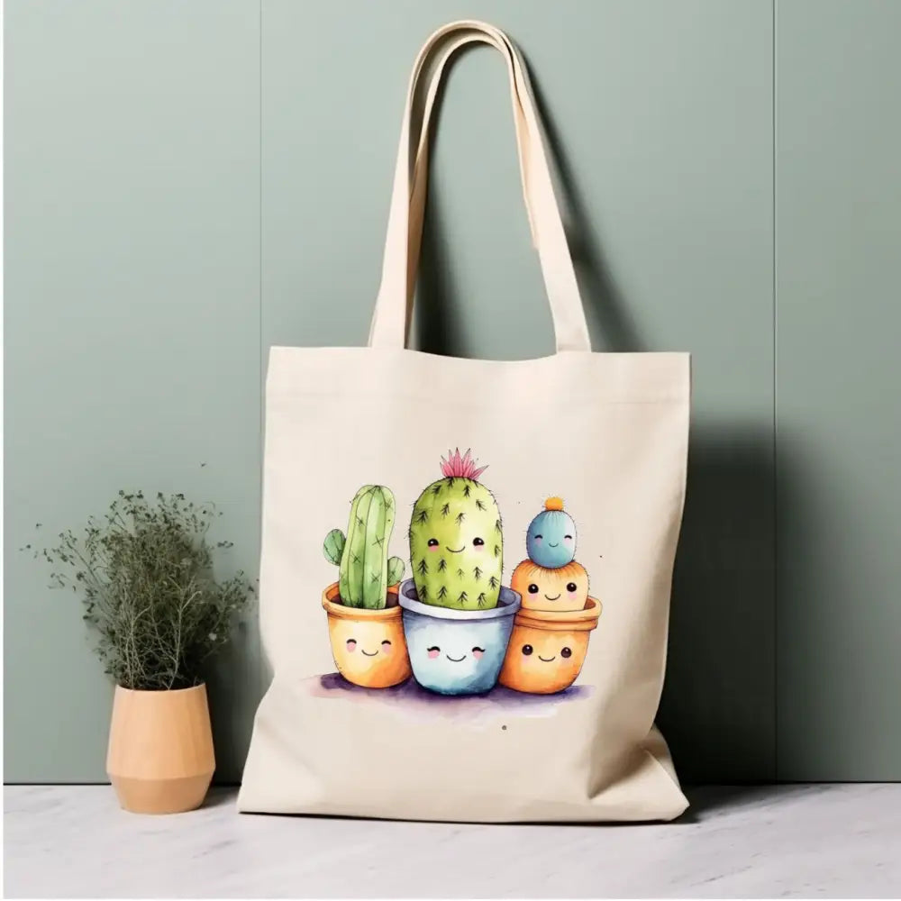 Cute Cactus Tote Bag