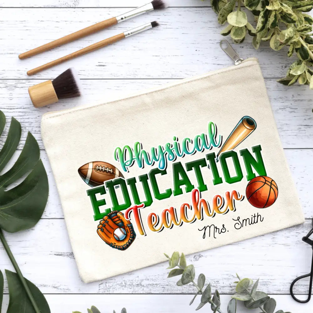 Teacher Pe Canvas Makeup Bag Canvas Bag