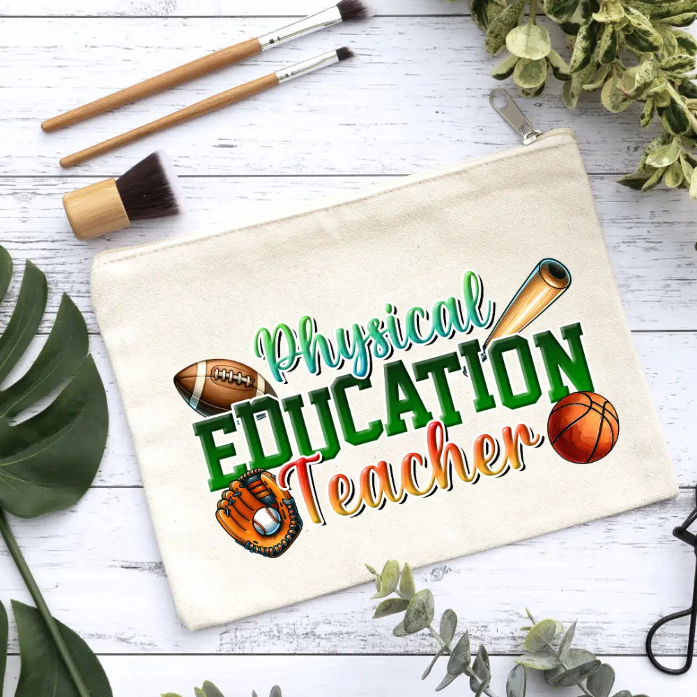 Teacher Pe Canvas Makeup Bag Canvas Bag