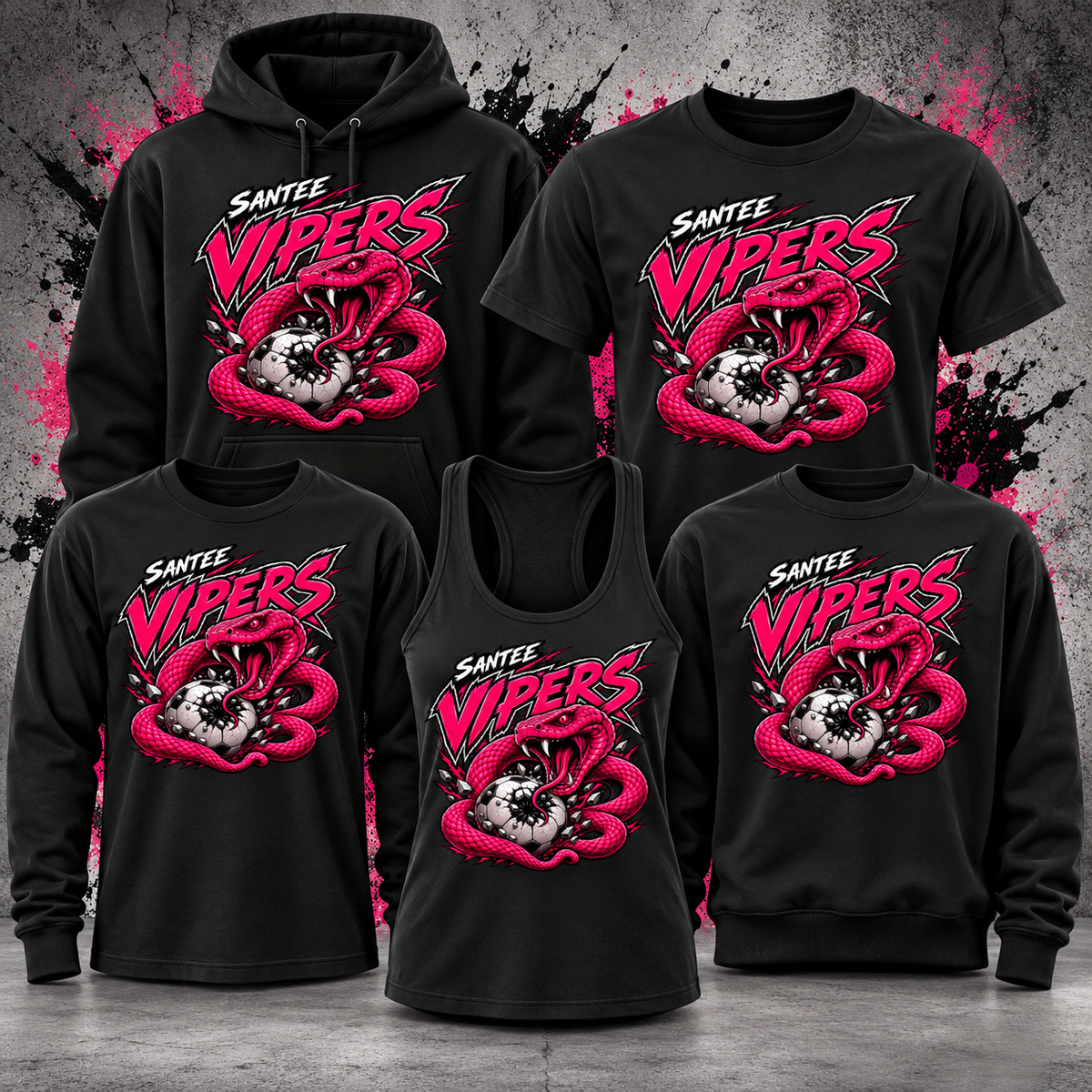 SANTEE VIPERS SHIRTS-HOODIES-CREWNECKS