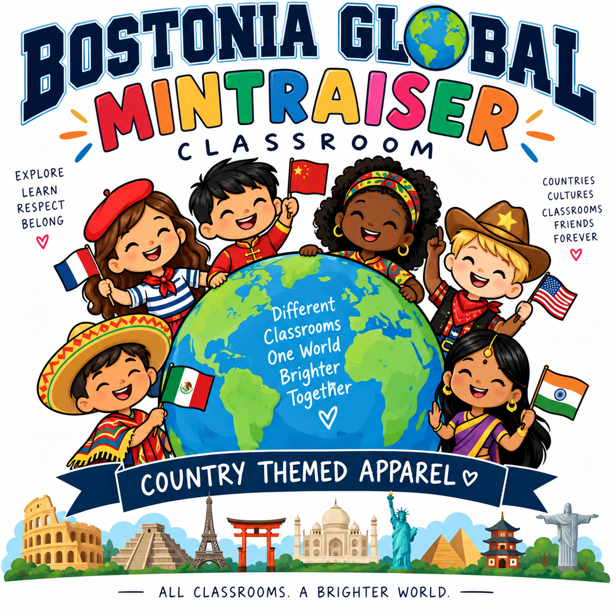 BOSTONIA CLASS COUNTRY THEME APPAREL