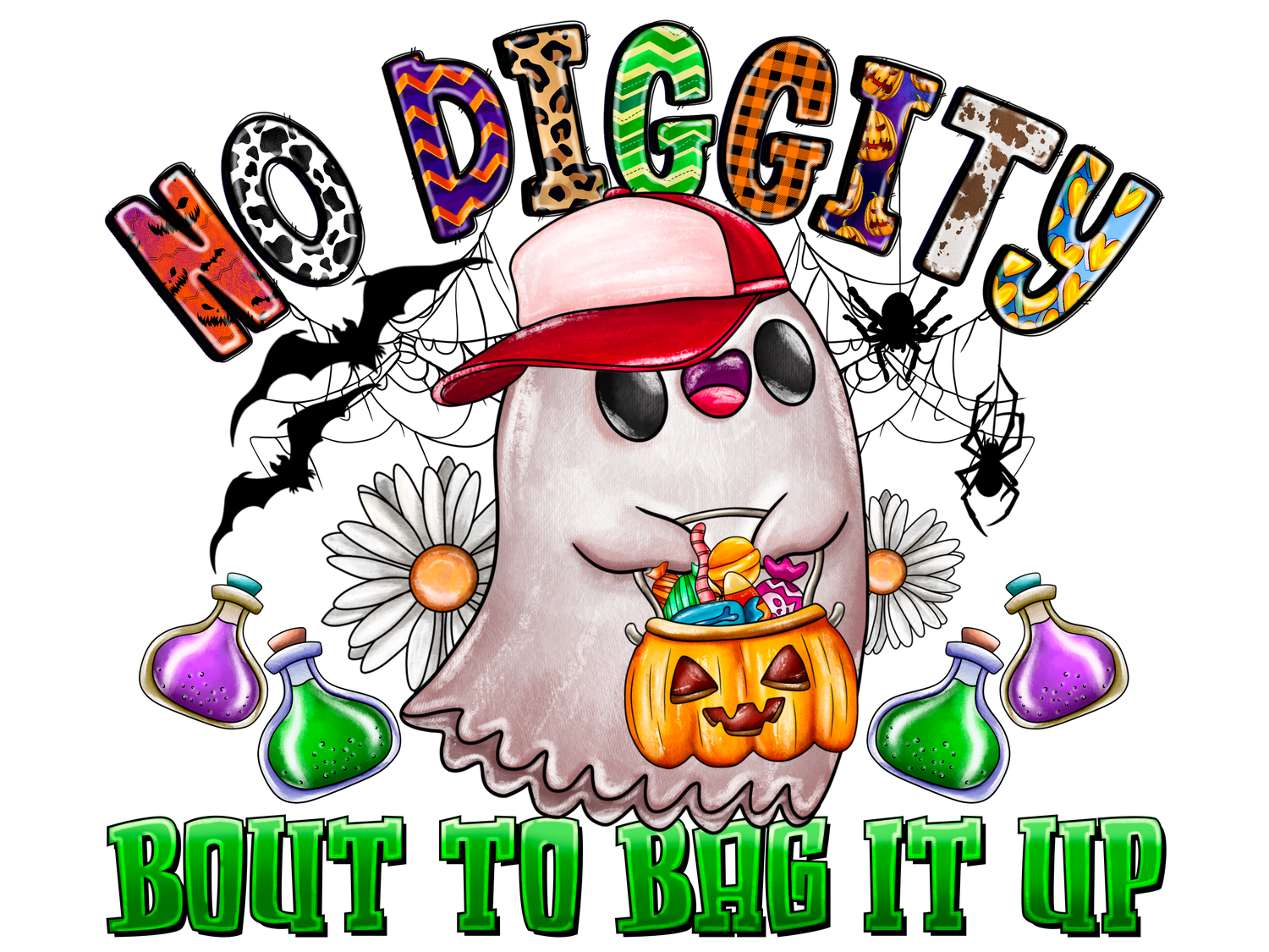 Trick Or Treat Bag DTF Transfers