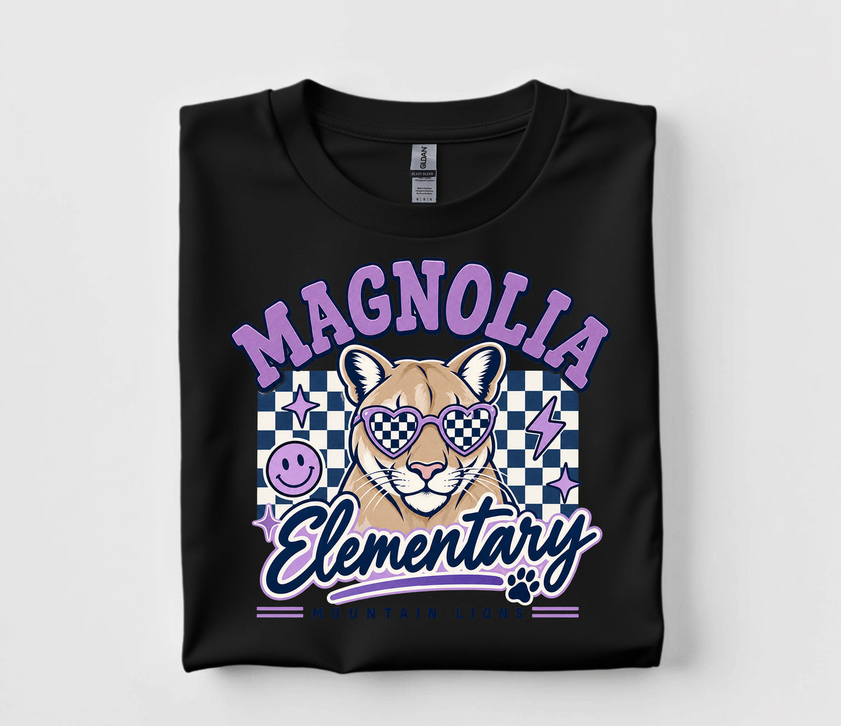 Magnolia Elementary – Mountain Lion Spirit Tee 💜🐾