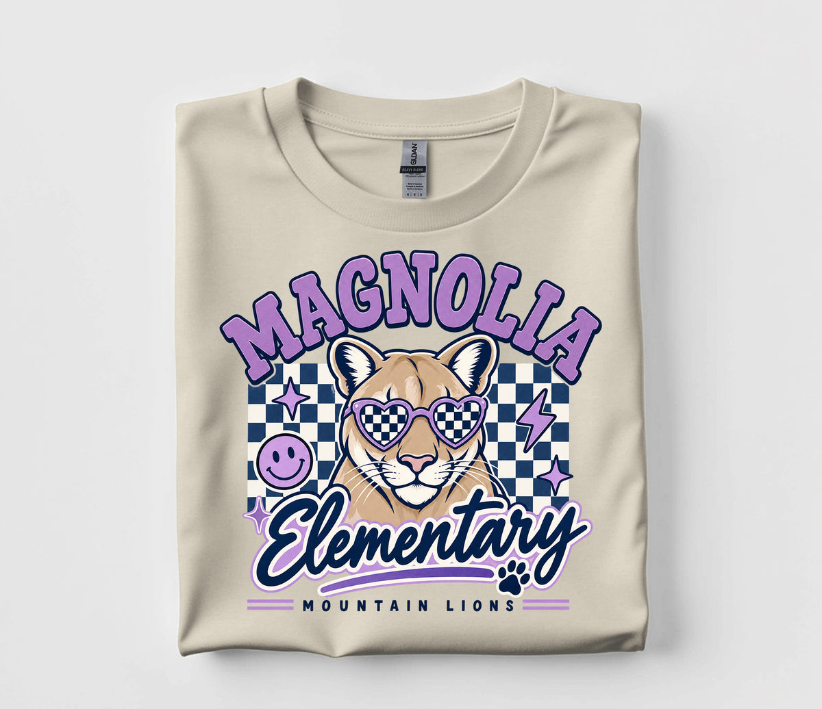 Magnolia Elementary – Mountain Lion Spirit Tee 💜🐾