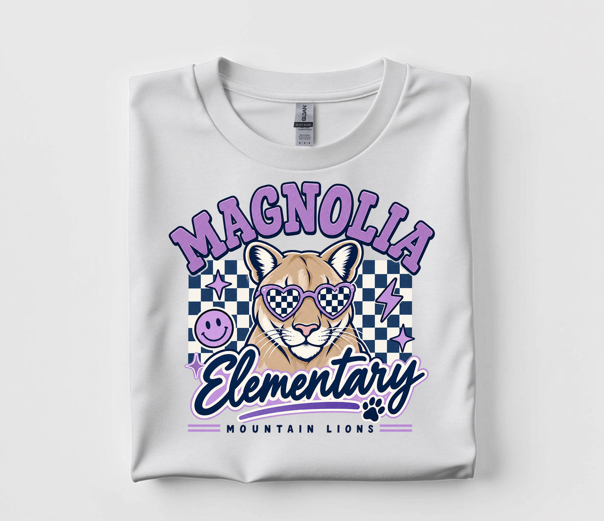 Magnolia Elementary – Mountain Lion Spirit Tee 💜🐾