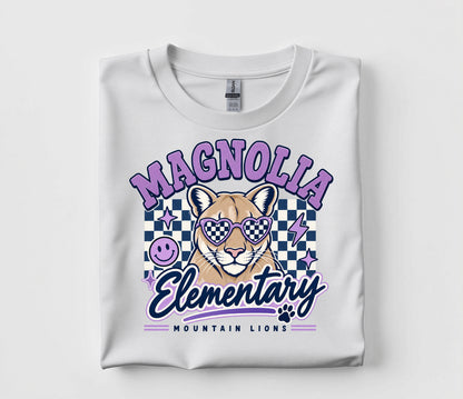 Magnolia Elementary – Mountain Lion Spirit Tee 💜🐾