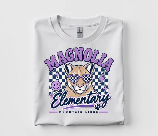 Magnolia Elementary – Mountain Lion Spirit Tee 💜🐾