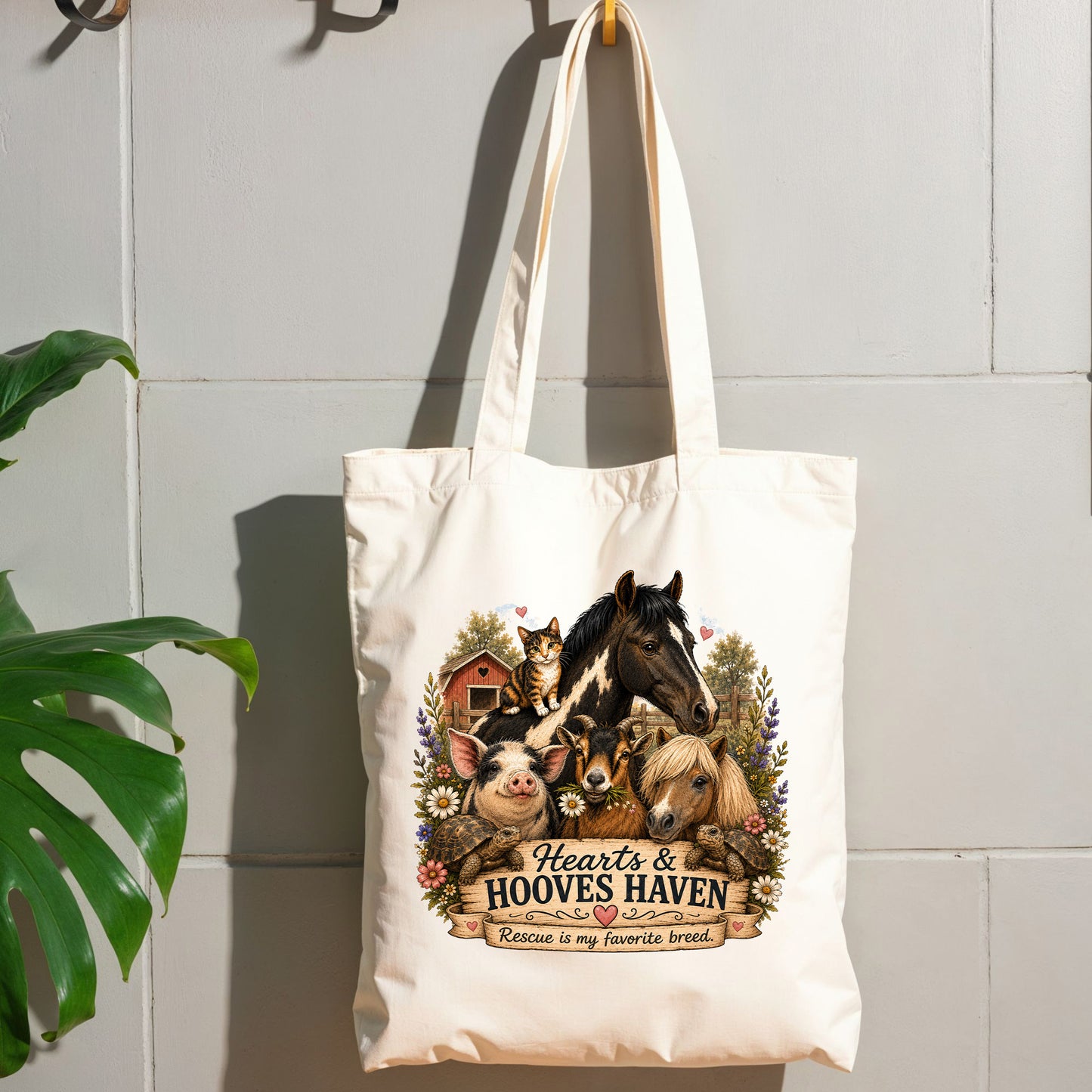 Hearts & Hooves Haven Tote Bag 5