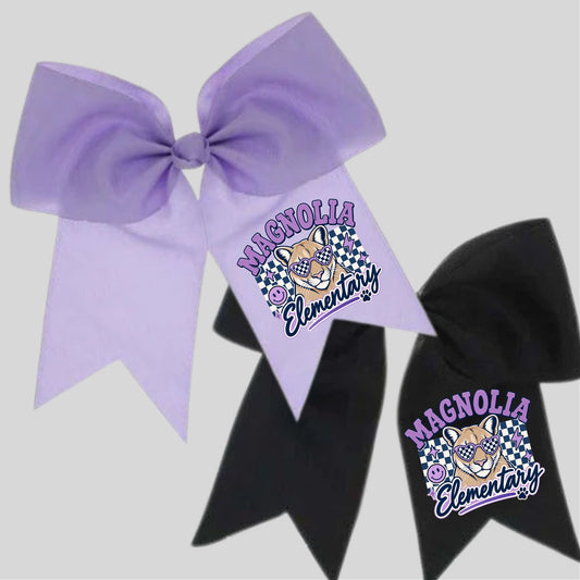 Magnolia Elementary – Mountain Lion Spirit Hair Bows 💜🐾