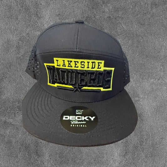 VAQHAT EMBROIDERED -Black 7-panel Decky Mesh back