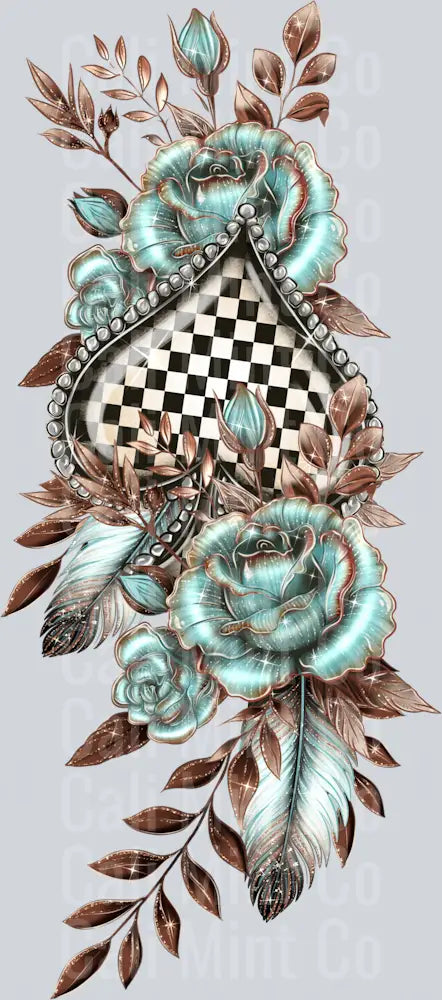 AGCREATIONS JAN 25 Checker_Spades_Black_Set