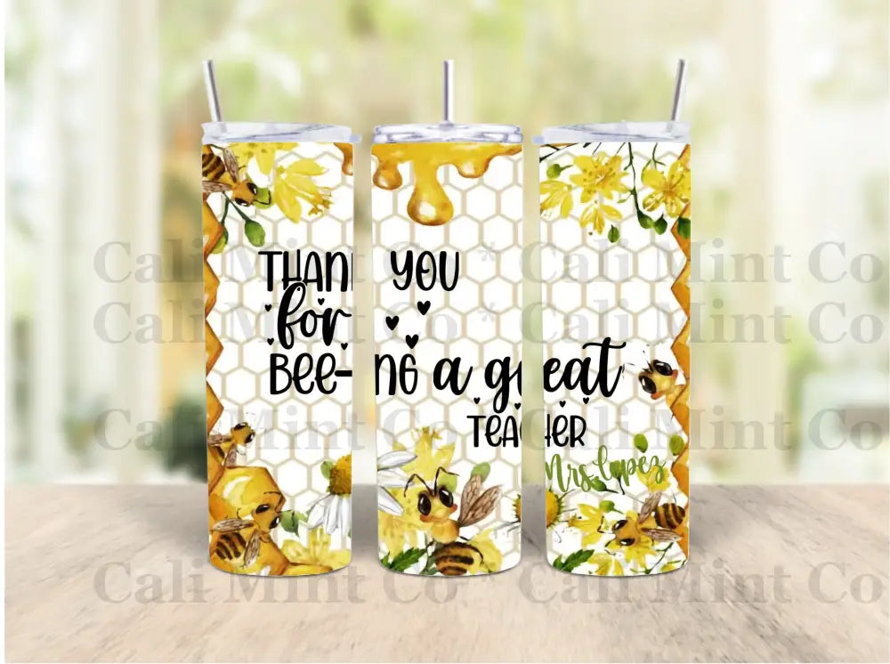 Bee Great Teacher Tumbler Drinkware