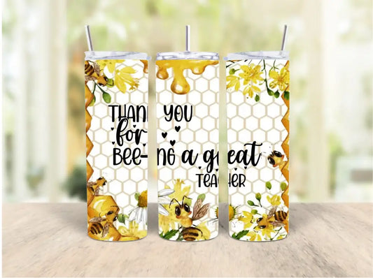 Bee Great Teacher Tumbler Drinkware