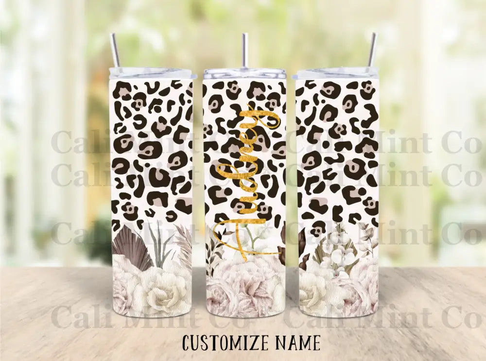 Boho Cheetah Tumbler Skinny Tumbler