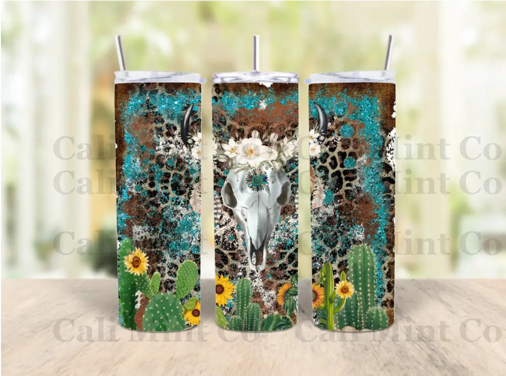 Boho Skeleton Rustic Tumbler Skinny Tumbler