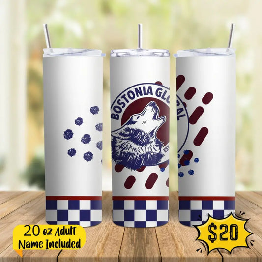 Bostonia 20 Oz Tumbler - Checkered Drinkware