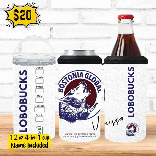 Bostonia 4-In-1 Tumbler- Lobo Coffee Drinkware
