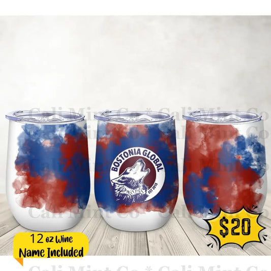 Bostonia Wine Tumbler- Fog Drinkware