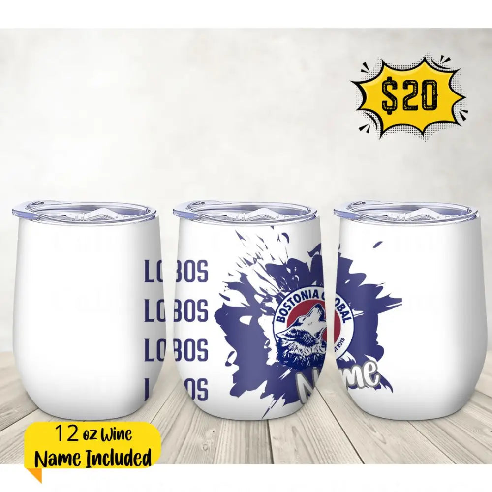 Bostonia Wine Tumbler- Lobo Splash Drinkware