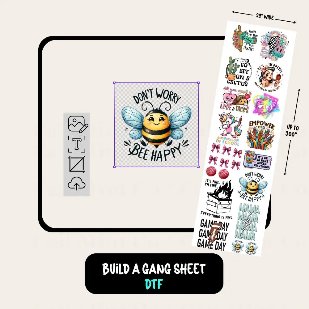 Build a Gang Sheet! With your designs and ours! Gang Sheet