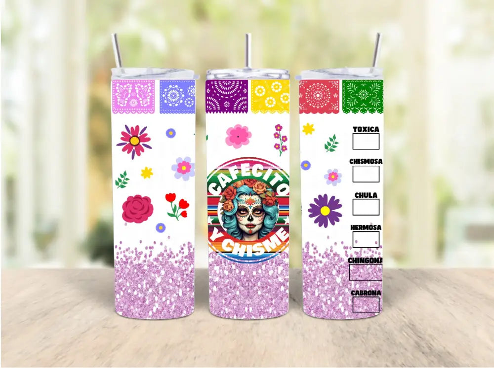 Cafe & Chisme Katrina Inspired Tumbler *3 Styles To Chose From Skinny