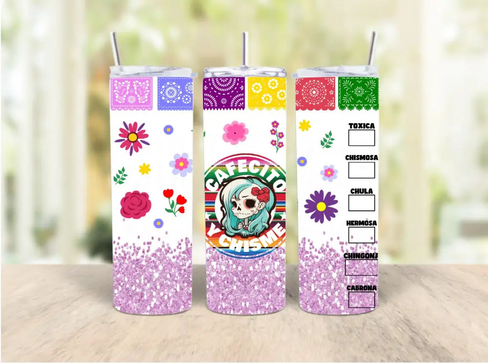 Cafe & Chisme Katrina Inspired Tumbler *3 Styles To Chose From Skinny
