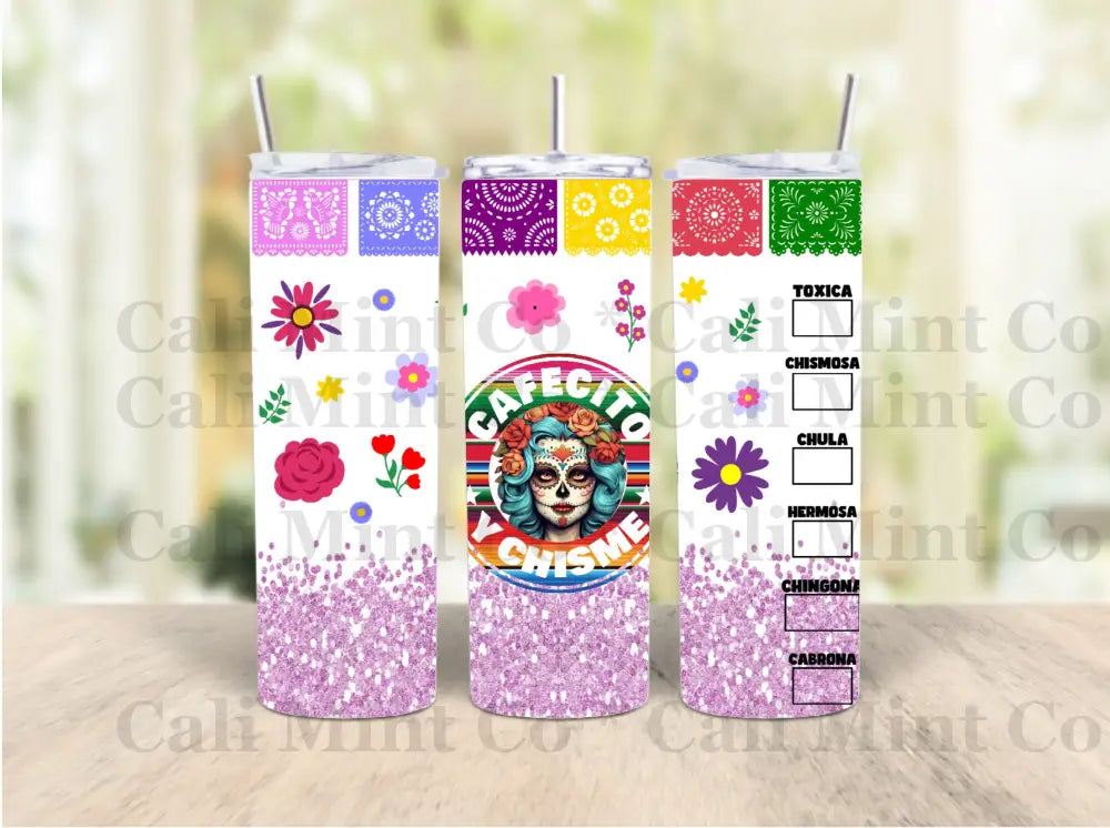 Cafe & Chisme Katrina Inspired Tumbler *3 Styles To Chose From Skinny