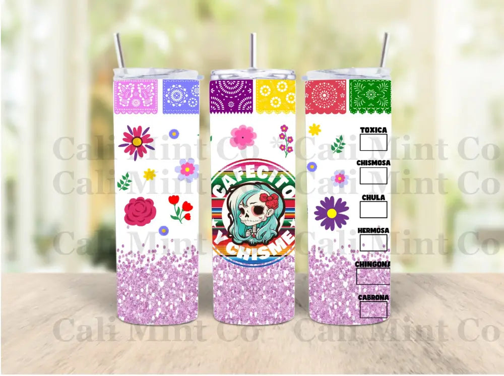 Cafe & Chisme Katrina Inspired Tumbler *3 Styles To Chose From Skinny