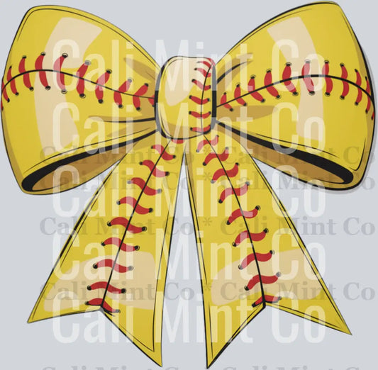 Coquette Bow Softball
