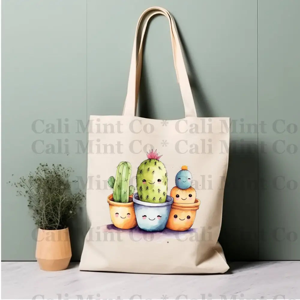 Cute Cactus Tote Bag