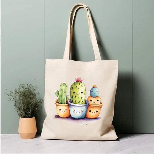 Cute Cactus Tote Bag