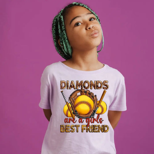 Diamonds Are A Girls Best Softball Shirt
