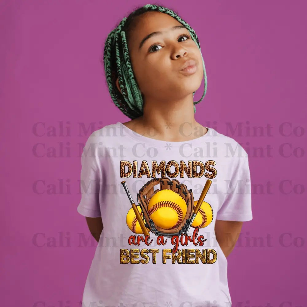 Diamonds Are A Girls Best Softball Shirt