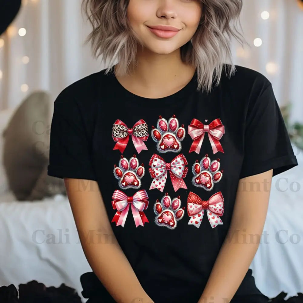 Dog Paw Valentine Day Shirt