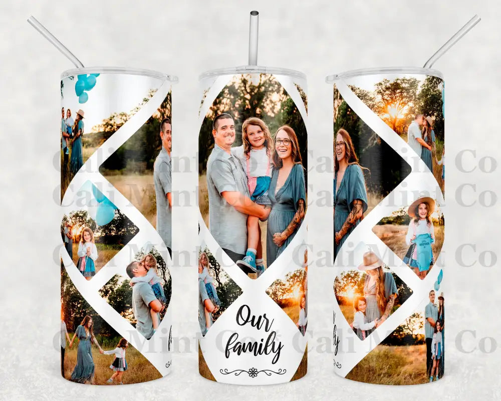 Family Custom Photo Tumbler Skinny Tumbler