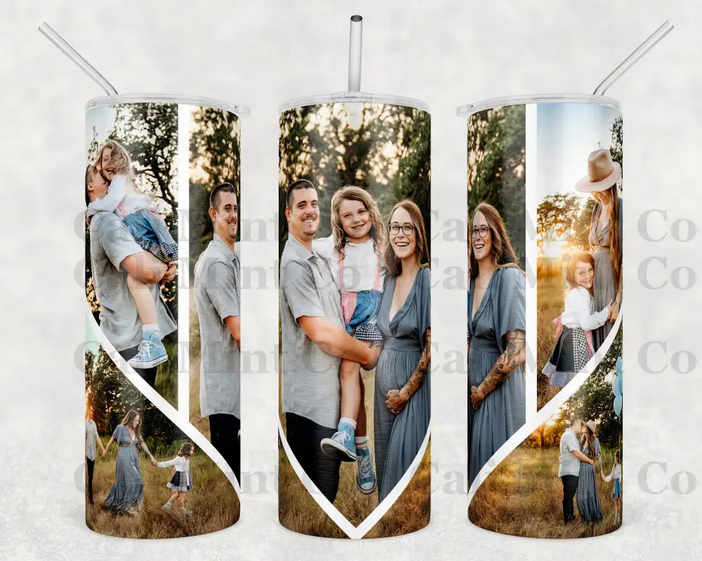 Family Custom Photo Tumbler Skinny Tumbler