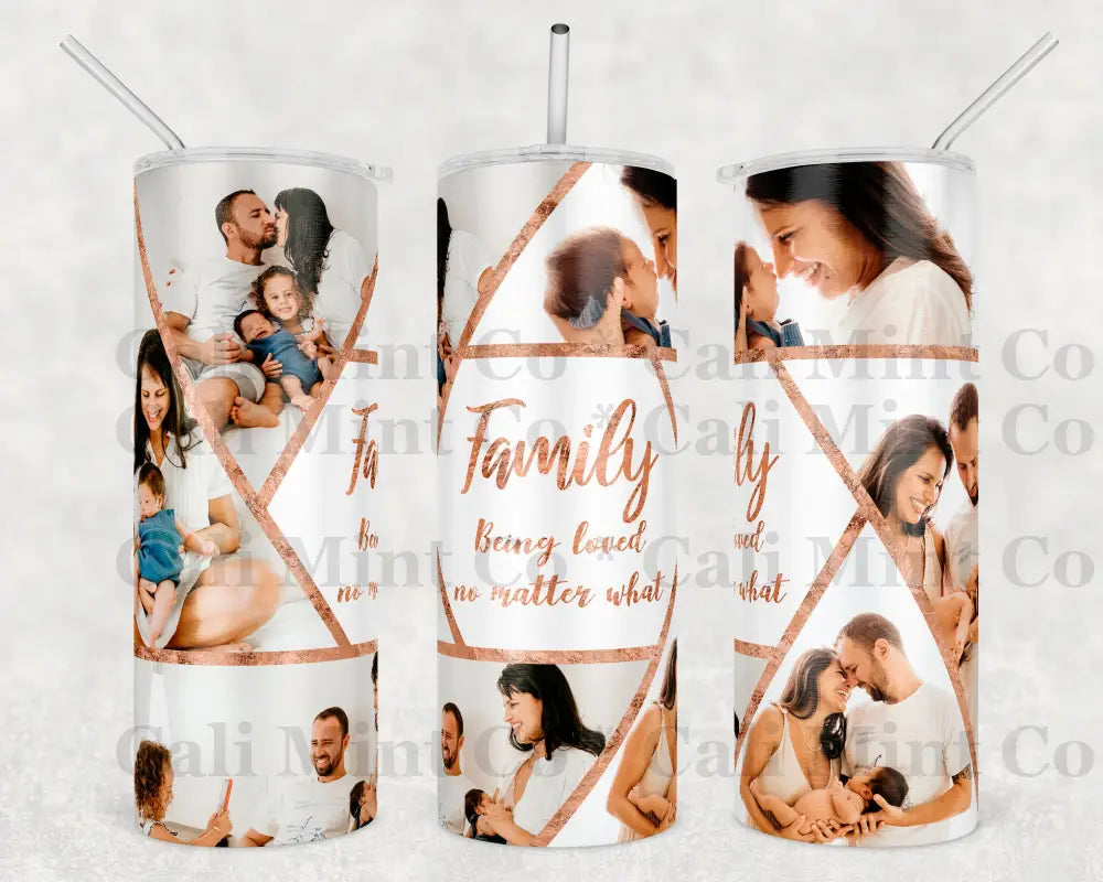 Family Matters Most Custom Photo Tumbler Skinny Tumbler