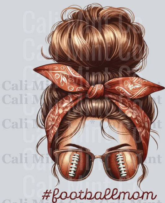 Football Mom Messy Bun
