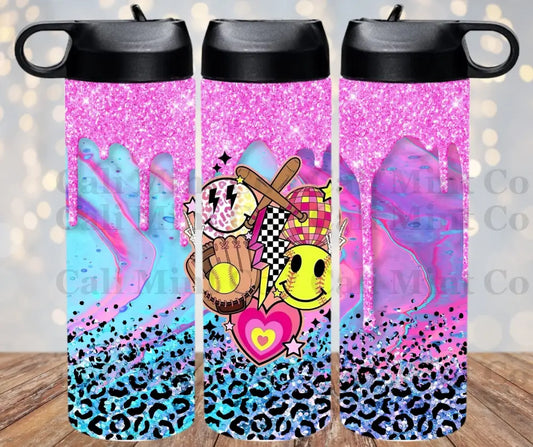 Glitter Style Softball Tumbler Tumbler