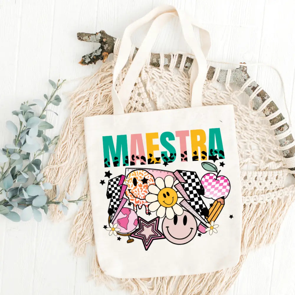 Maestra Checkered Tote Bag