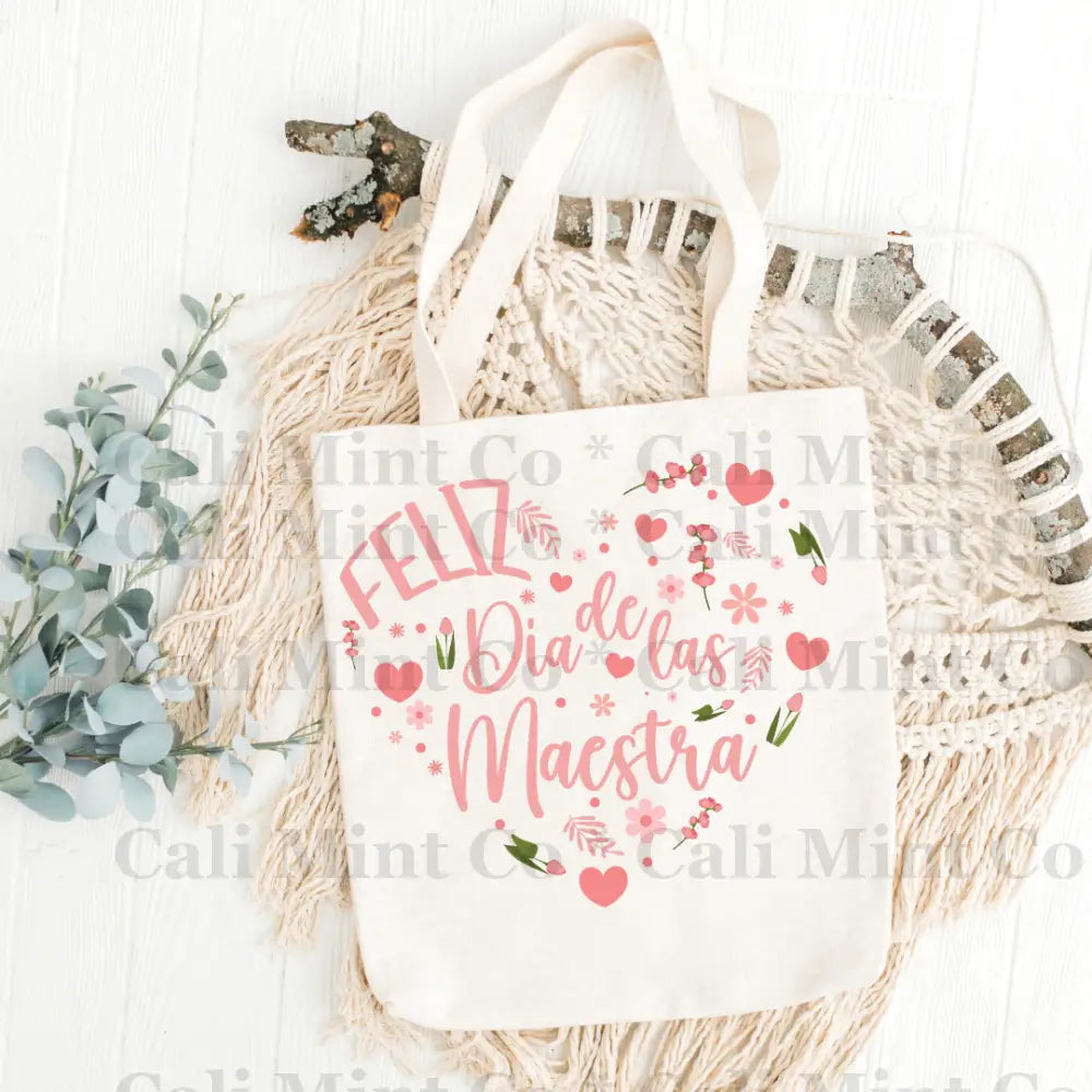 Maestra Heart Words Tote Bag