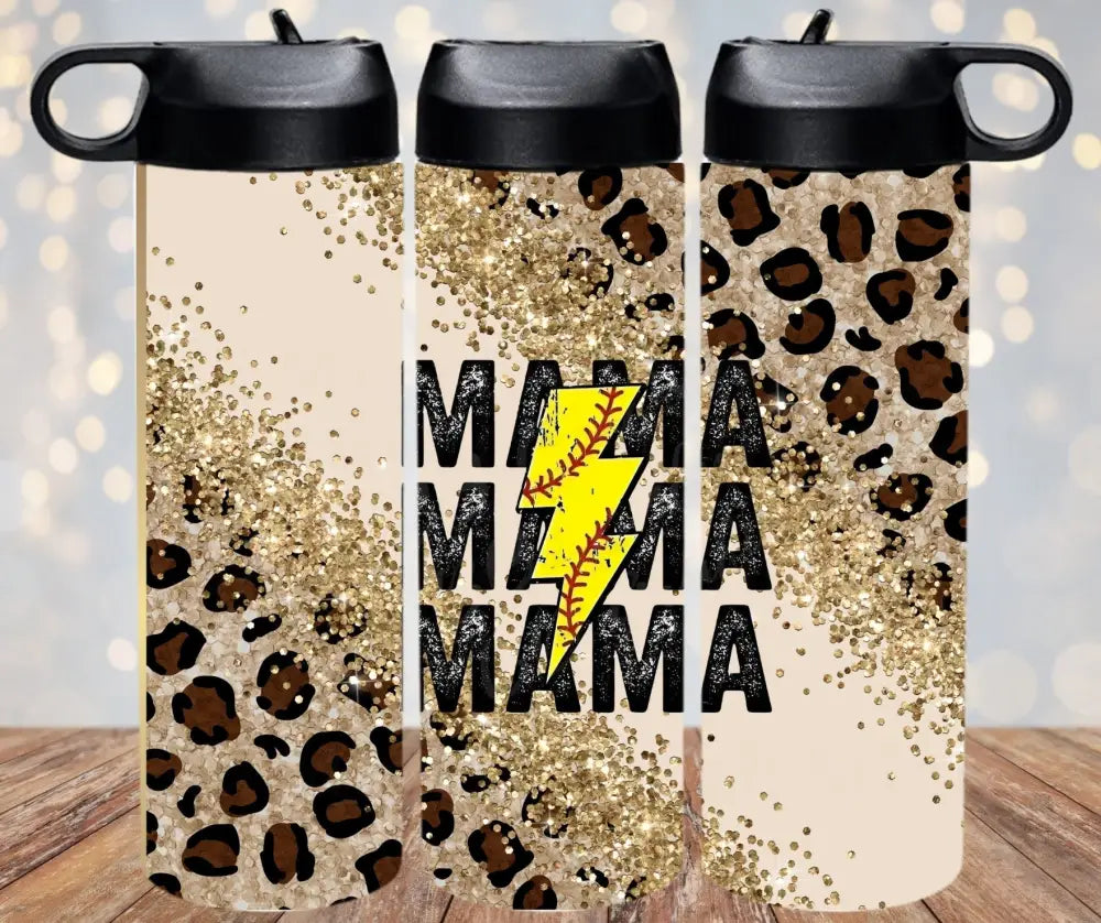 Mama Cheetah Softball Mom Tumbler Skinny Tumbler