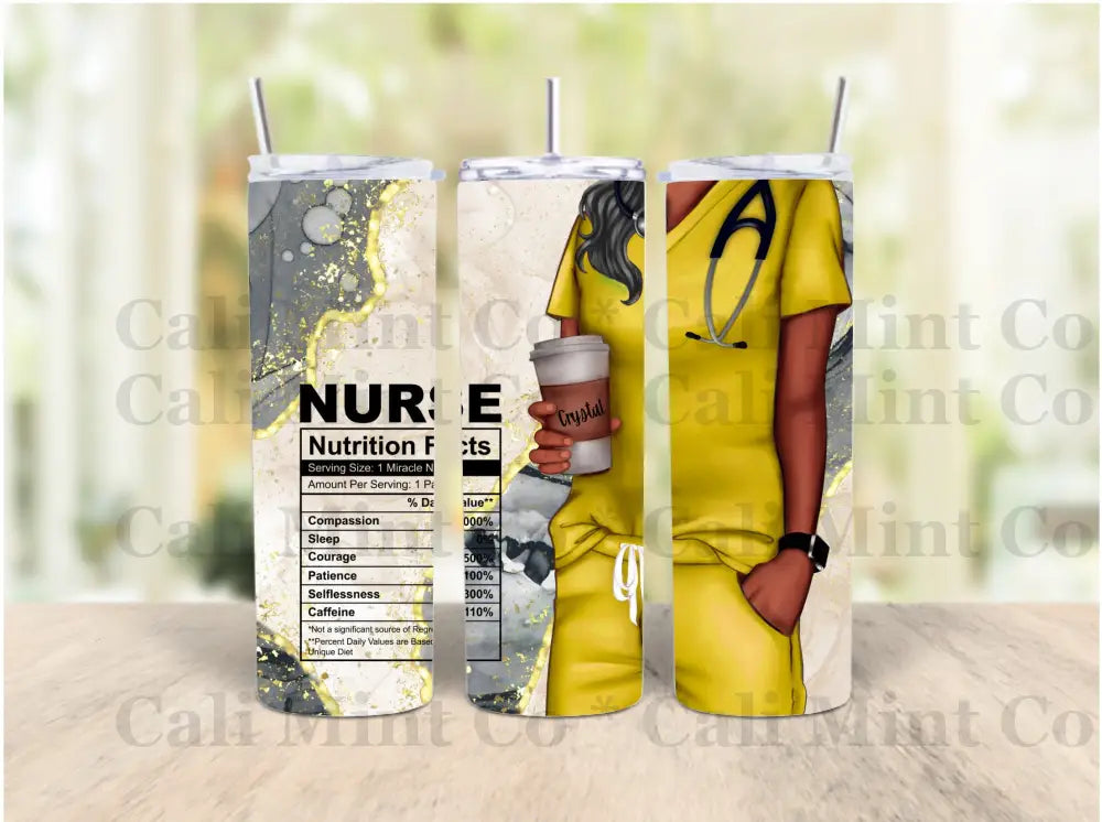 Nurse Nutrition Tumbler With Custom Name Option *Multiple Styles Skinny Tumbler