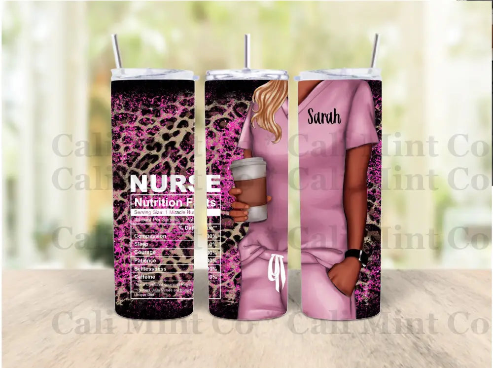 Nurse Nutrition Tumbler With Custom Name Option *Multiple Styles Skinny Tumbler