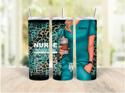 Nurse Nutrition Tumbler With Custom Name Option *Multiple Styles Skinny Tumbler