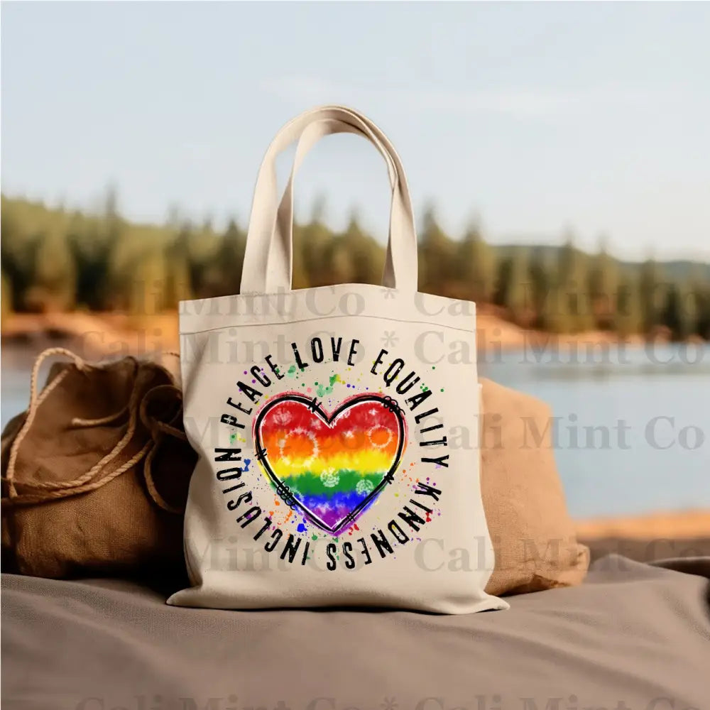 Peace Love Equality Tote Bag