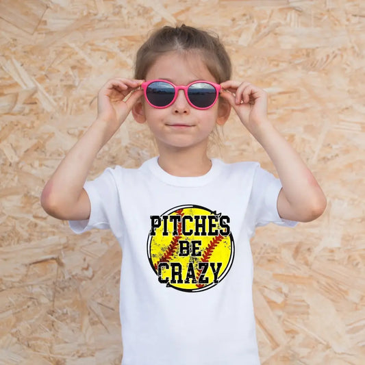 Pitches Be Crazy Softball Shirt