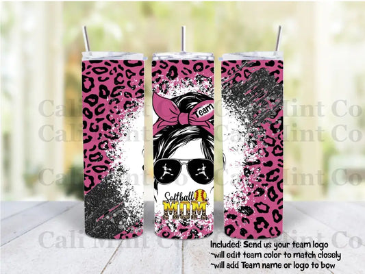 Select Your Sport Mom Tumbler *Customized With 1 Color And Team Logo Or Name Drinkware